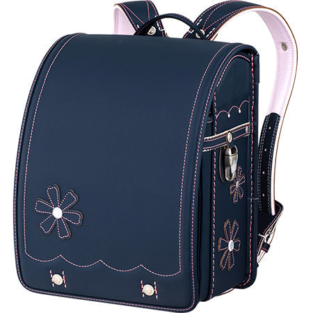 【展示品】コスモス（デニム紺）［牛革・持ち手付き］