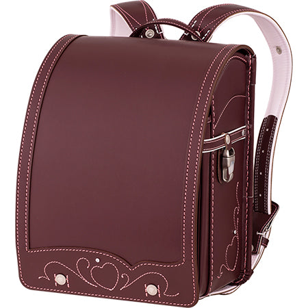 【展示品】トゥインクル・ハート（ワイン）［牛革・持ち手付き］