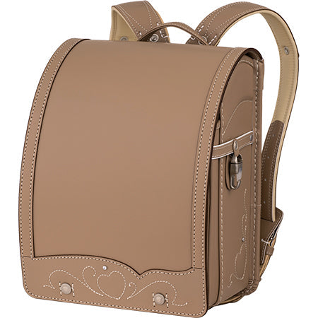 【展示品】トゥインクル・ハート（ミルクティー）［牛革・持ち手付き］