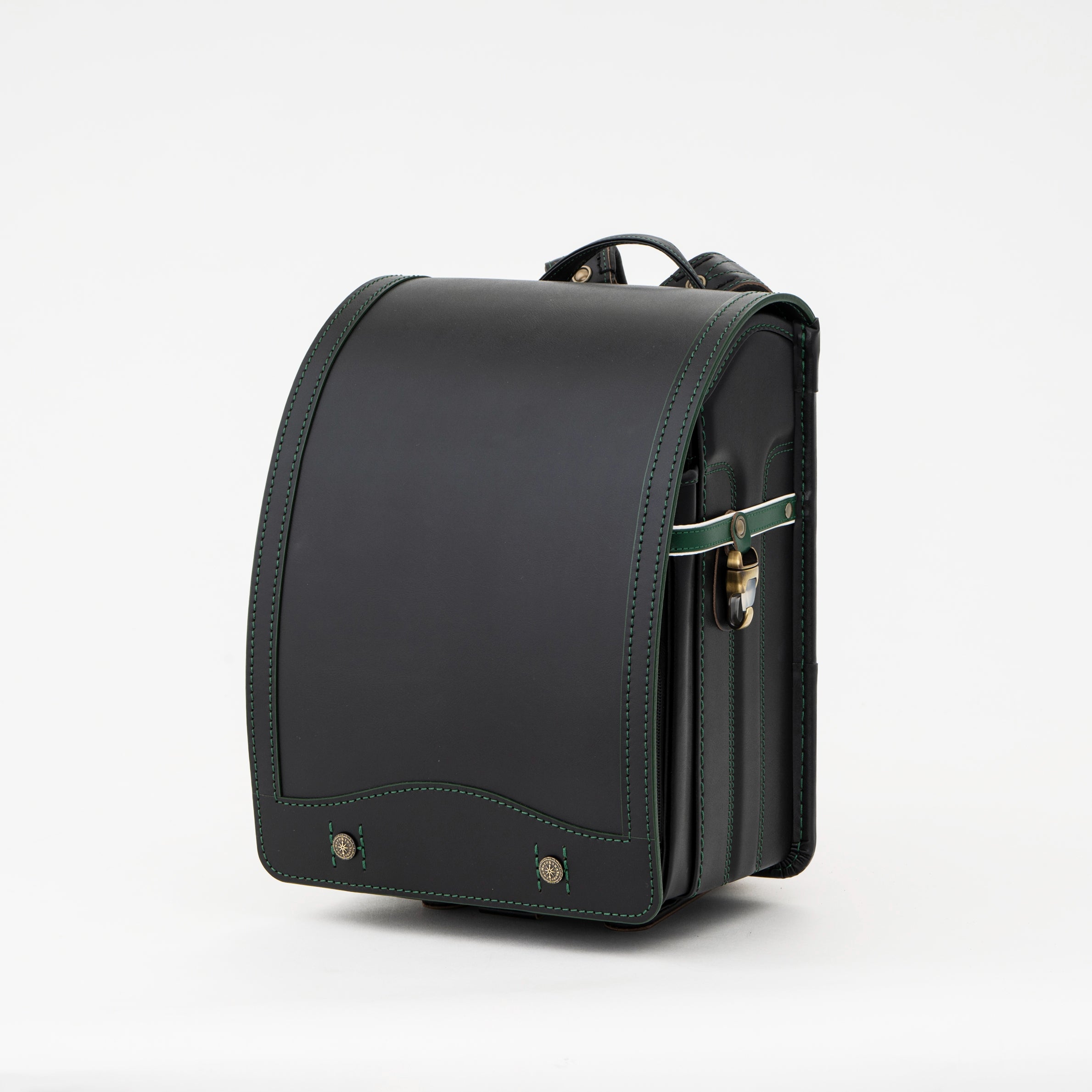 展示品】レイブラック（黒×グリーン）［牛革・持ち手付き］ – 鞄