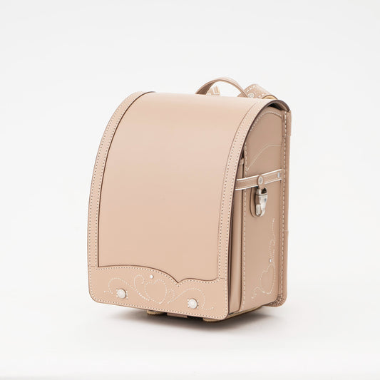 【展示品】トゥインクル・ハート（ミルクティー）［牛革・持ち手付き］